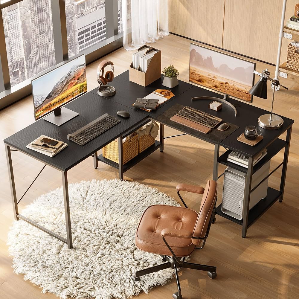 Amazon | Bestier ゲーミングデスク l字デスク 幅150cm パソコンデスク