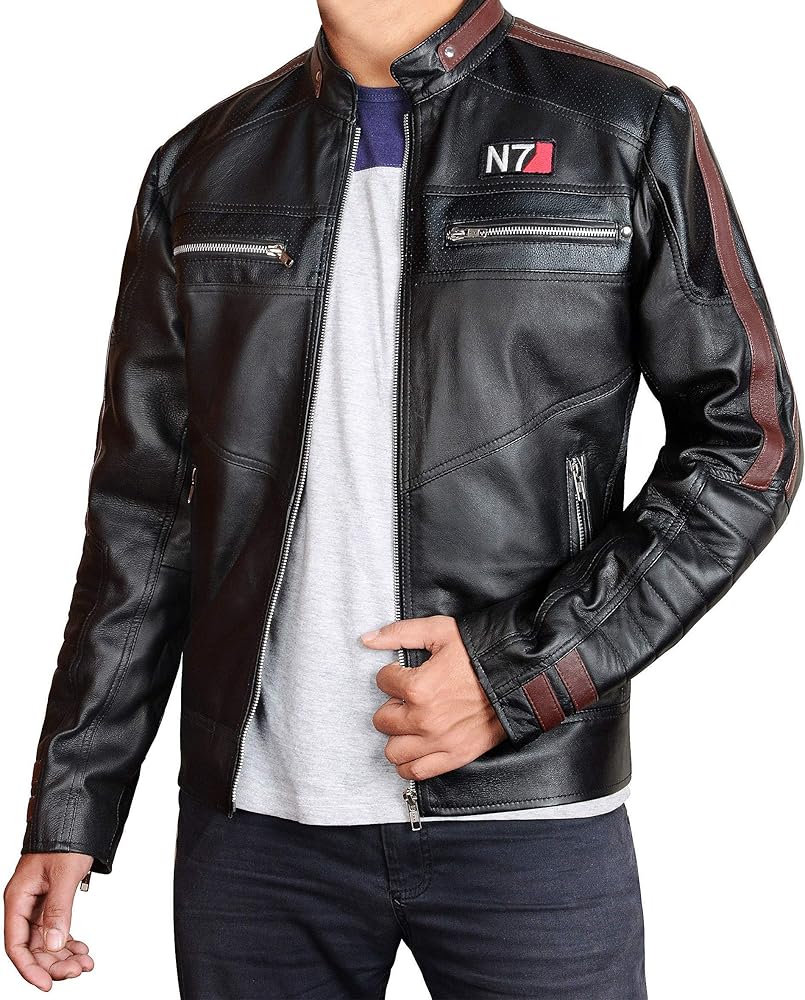 Amazon.com: Mens Mass Black Street Fighter Faux Leather Jacket