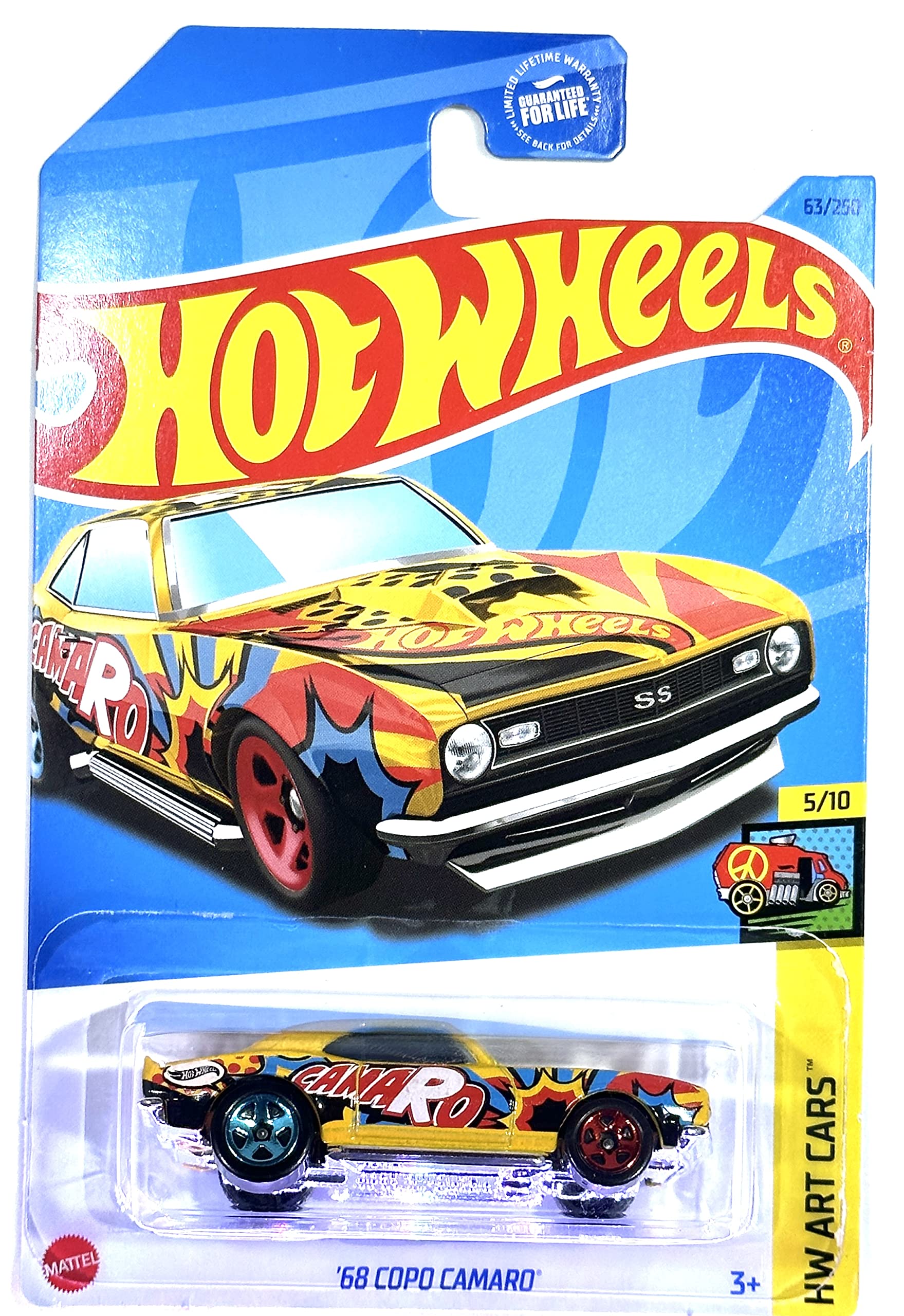 Hot Wheels - COPO Camaro - '68 - Yellow - HW Art Cars 5/10-2023