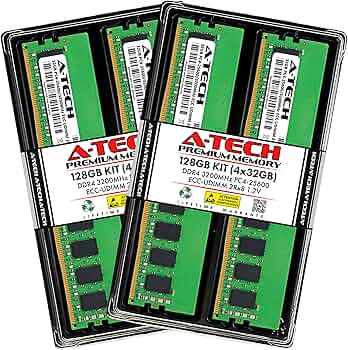 Amazon.co.jp: A-Tech Server 128GB キット (4 x 32GB) 2Rx8 PC4-25600