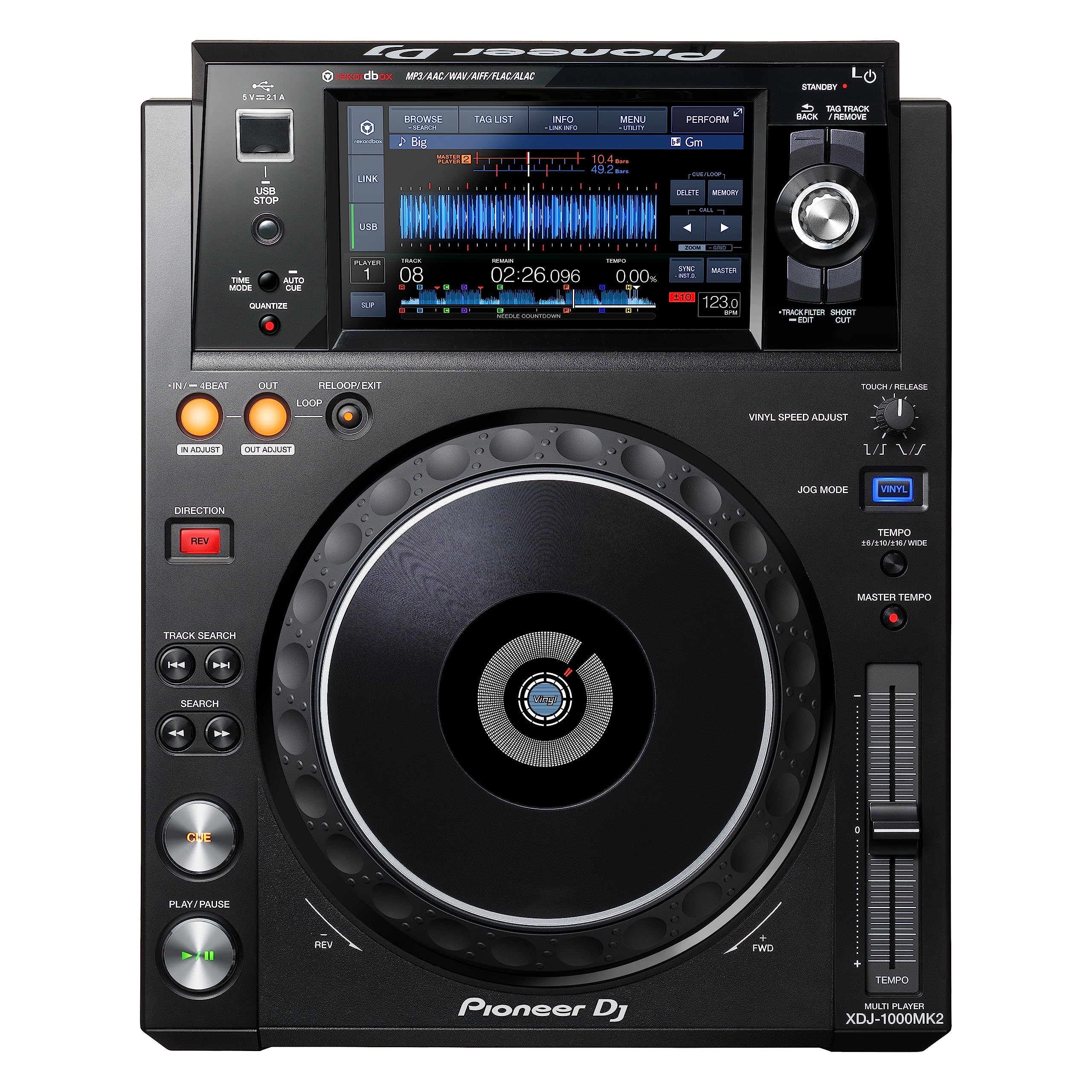 Amazon.com: Pioneer DJ XDJ-1000MK2 DJ Deck with Touch Screen