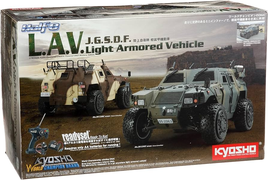 Amazon.co.jp: 京商 1/16 電動 4WDミリタリービーグル L.A.V 陸上