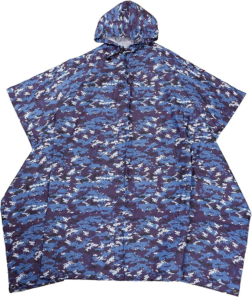 Amazon | 海上自衛隊 レインコート ポンチョ カモフラ柄 IRC005 M