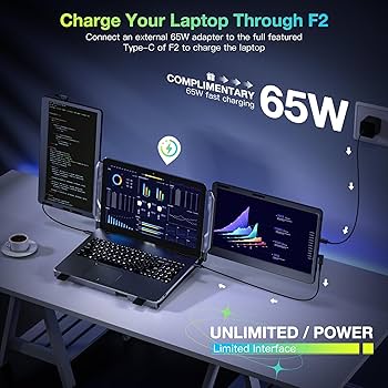 Amazon.co.jp: Kwumsy トリプルノートパソコンモニターエクステンダー