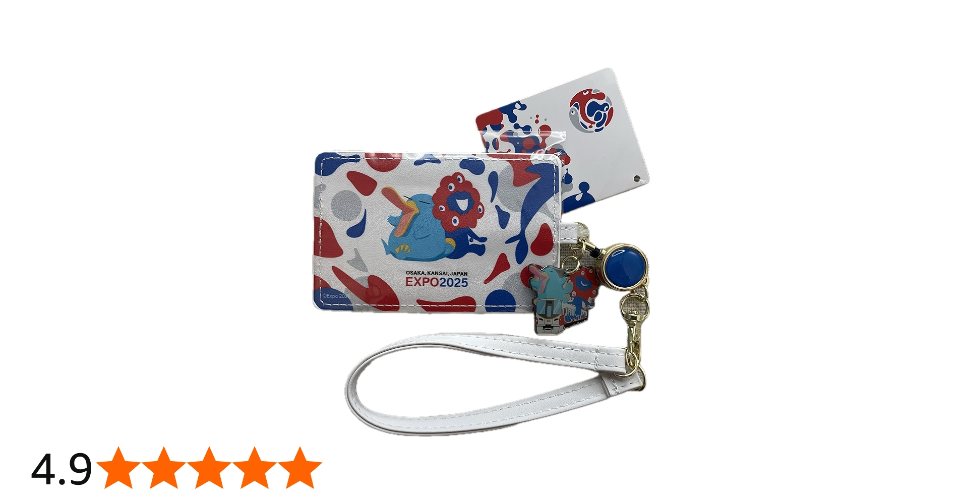 Amazon.co.jp: 大阪万博 合皮製 パスケース カードケース リール付き