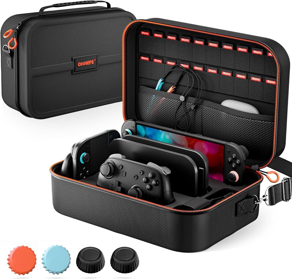 COOWPS All-in-One Carrying Case for Nintendo Switch 2, Hard Shell