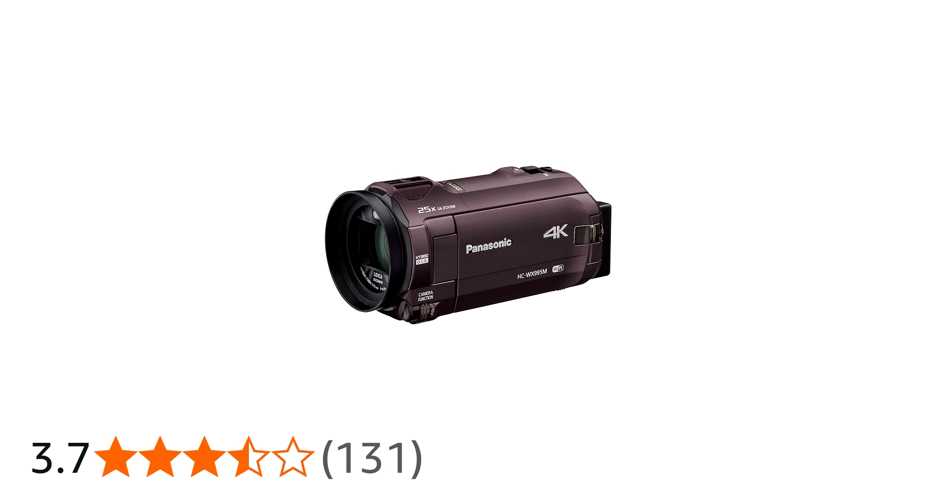 Amazon.co.jp: Panasonic 4K Video Camera WX995M 64GB Wipe Recording