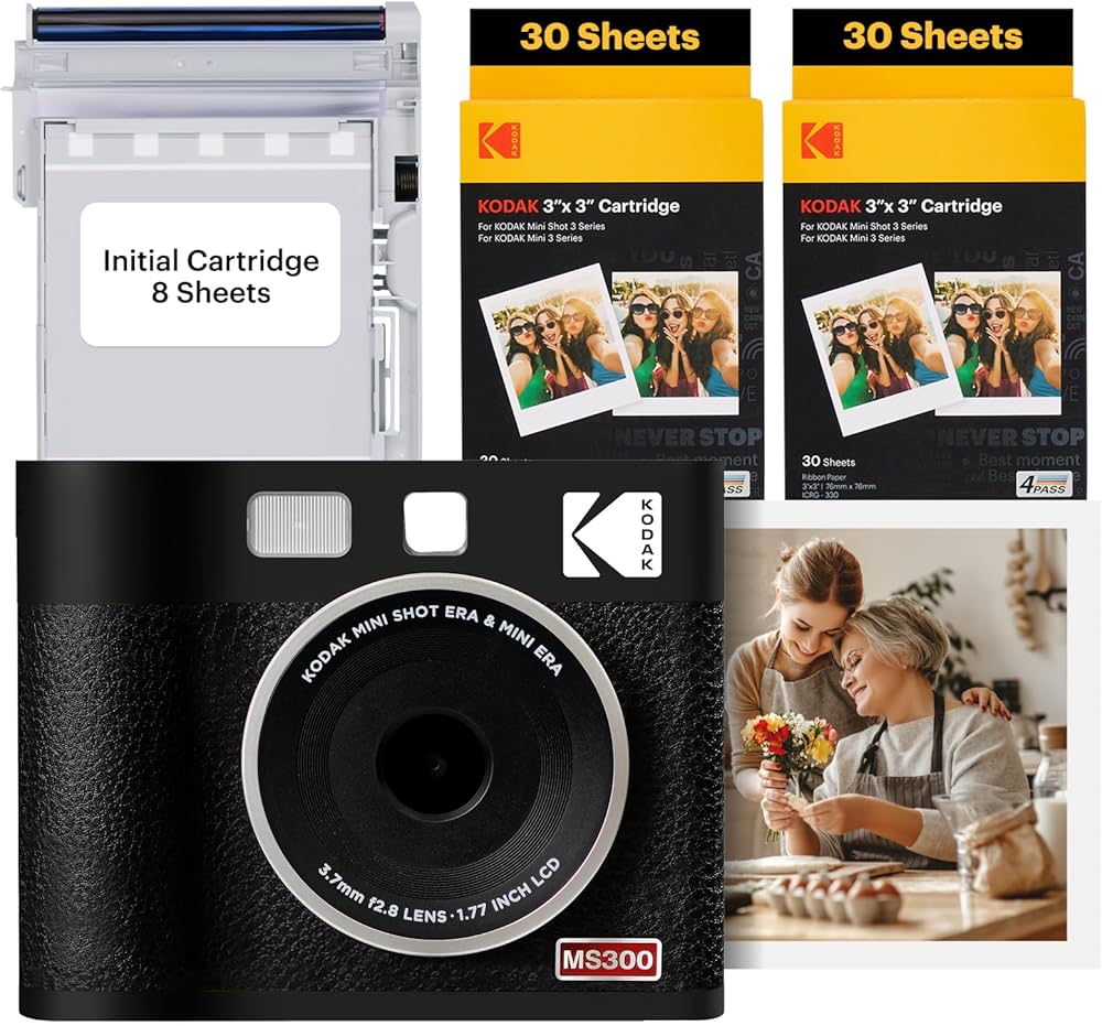 Amazon | KODAK Mini Shot 3 ERA 4PASS 2-in-1 チェキカメラ＆スマホ