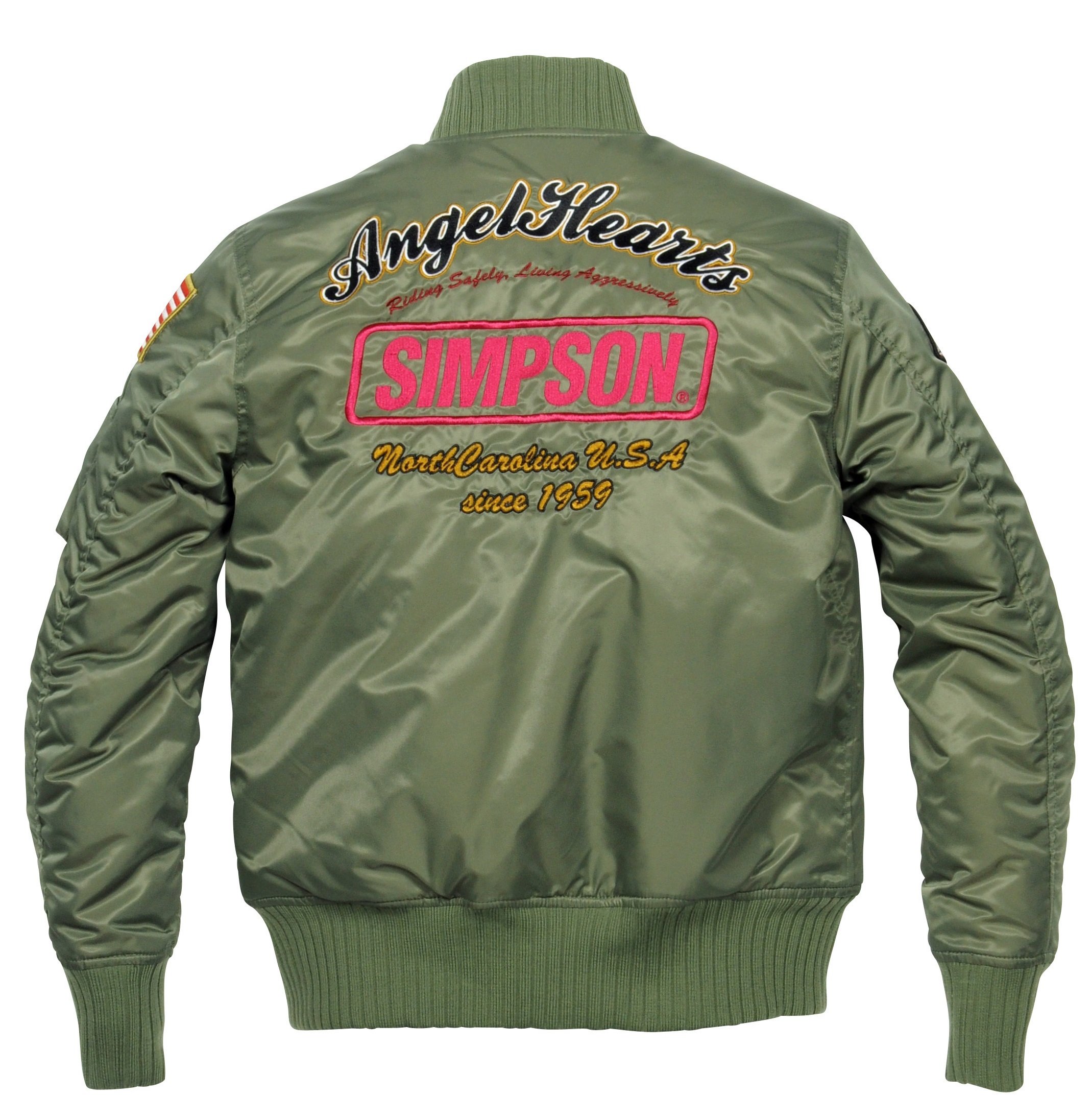 Amazon | [シンプソン] MA-1タイプジャケット カーキ WS SJ-5137L