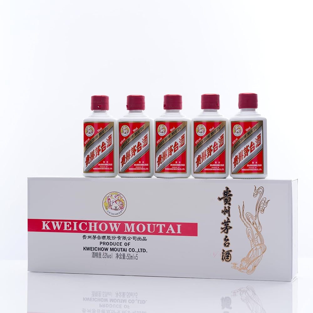 Amazon.co.jp: 貴州茅台酒 飛天 アルコール53度50ml*5（5本セット