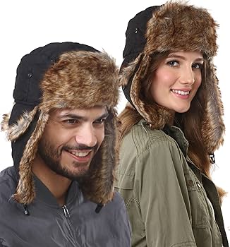 Amazon.co.jp: Trapper Hat with Fauxファー耳フラップ& – Ushanka