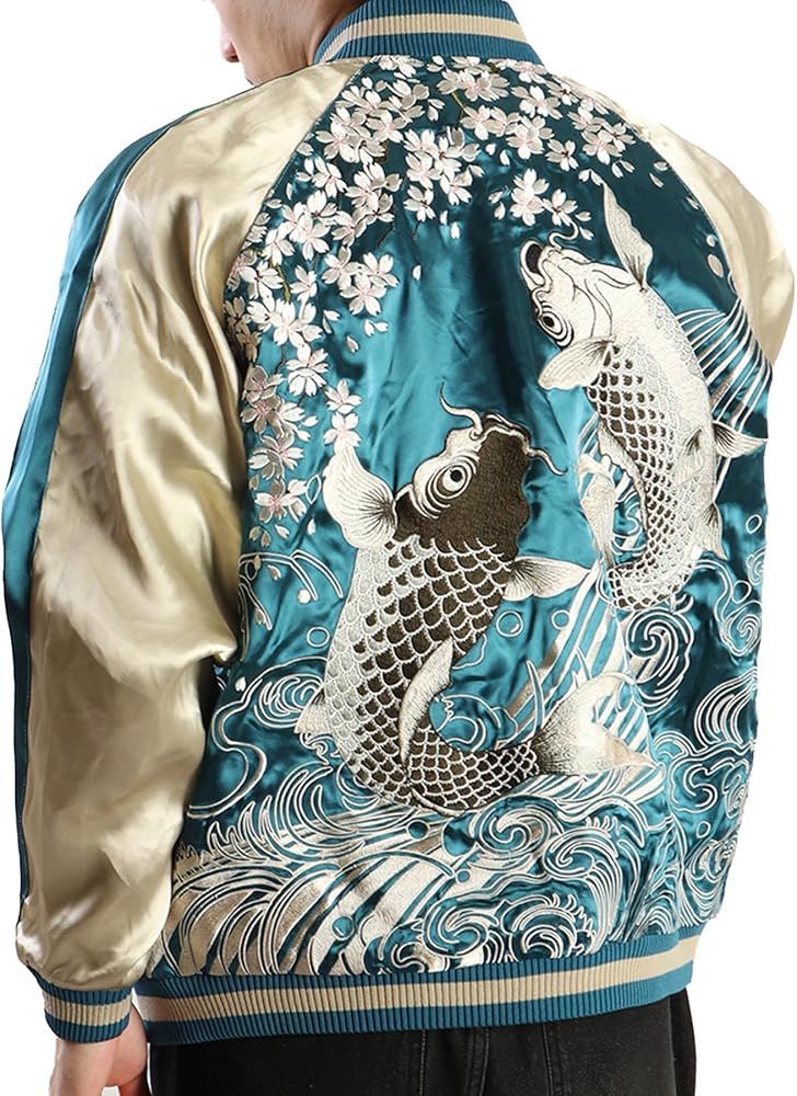 Amazon | [HYAKKA RYOURAN] 【百花繚乱】和柄 総刺繍 リバーシブル