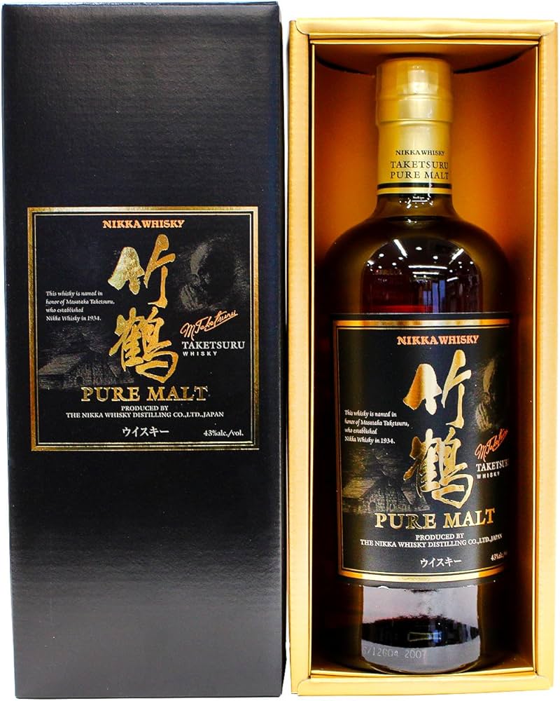 Amazon.co.jp: 国産ウイスキー ギフトボックス入り 竹鶴ピュアモルト