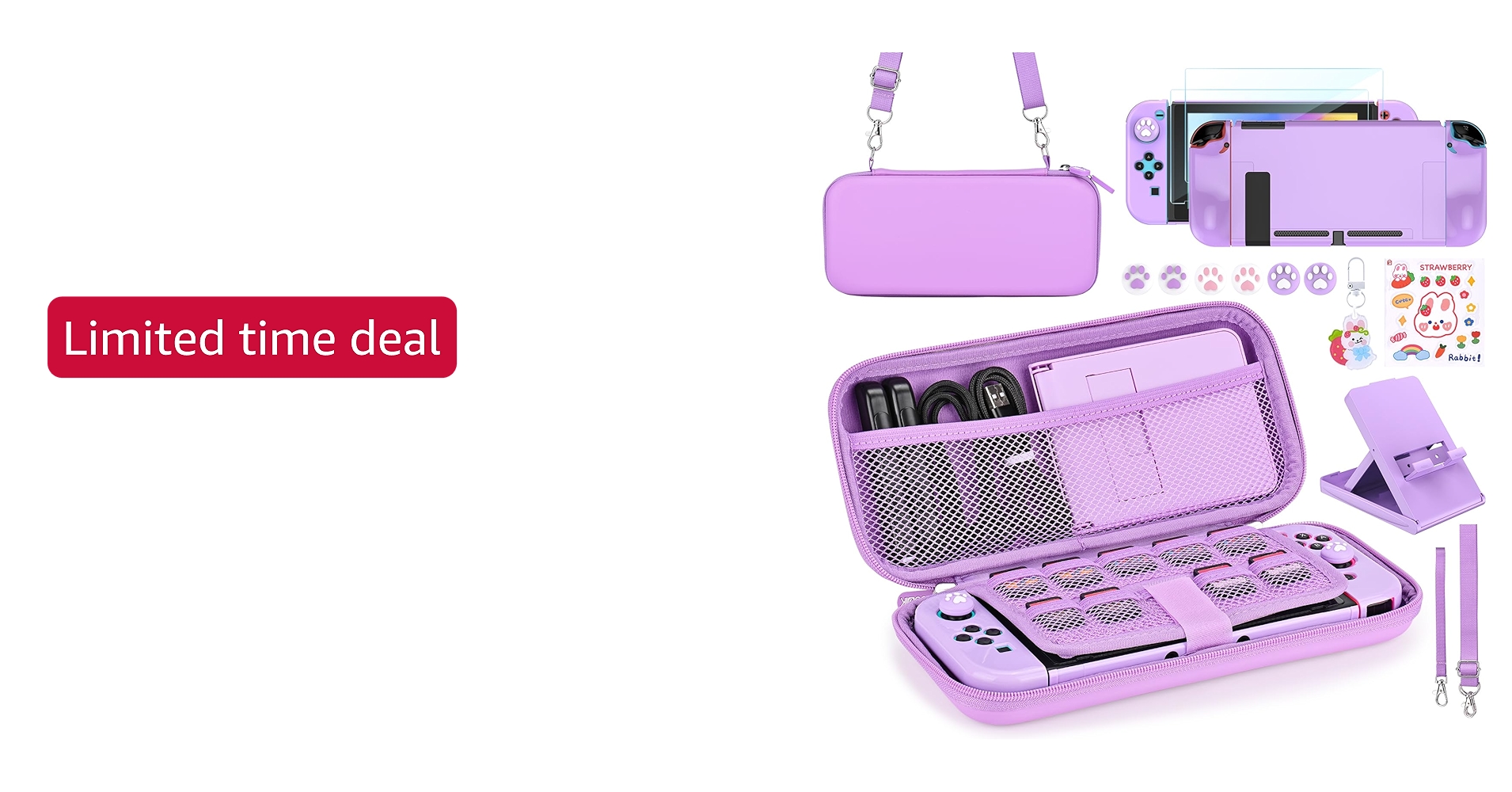 Amazon.com: Younik Switch Accessories Bundle, 17 in 1 Purple