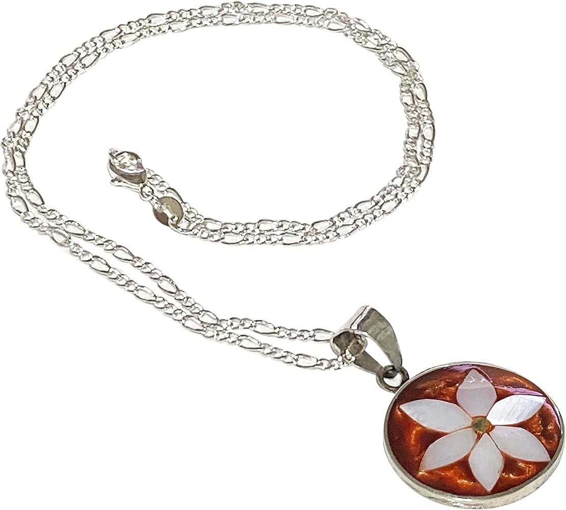 Amazon | [3syaku] シェル インレイ メキシカンジュエリー SILVER925