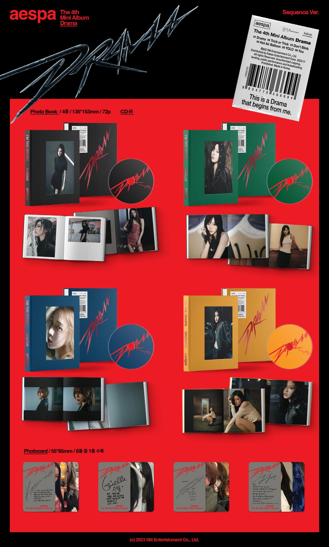 Amazon.com: aespa - 4th Mini Album Drama [Sequence Ver.] (Giselle