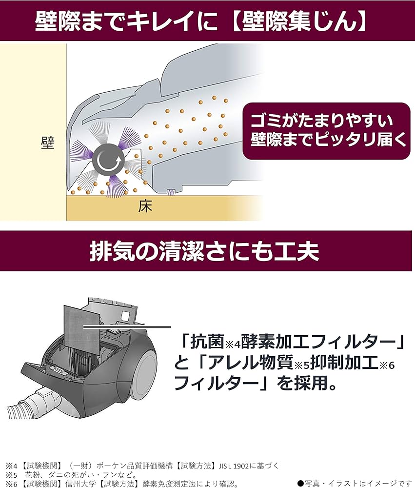 Amazon | パナソニック 紙パック式掃除機 エアロノズル 軽量 本体2.7kg