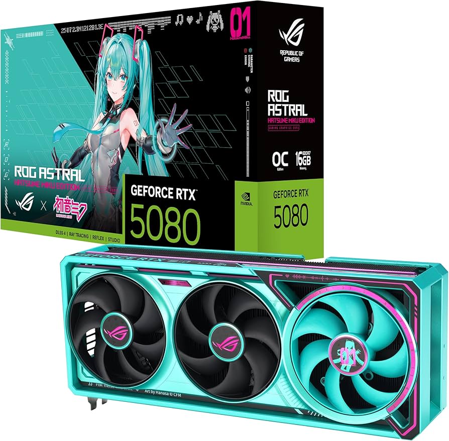 ASUS ROG Astral GeForce RTX™ 5080 16GB GDDR7 OC Hatsune Miku
