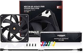 Amazon.com: Noctua NF-A12x15 PWM chromax.Black.swap, Premium Quiet