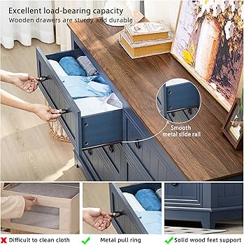 Amazon.com: Joaxswe Farmhouse 6 Drawers Dresser for Bedroom, 54