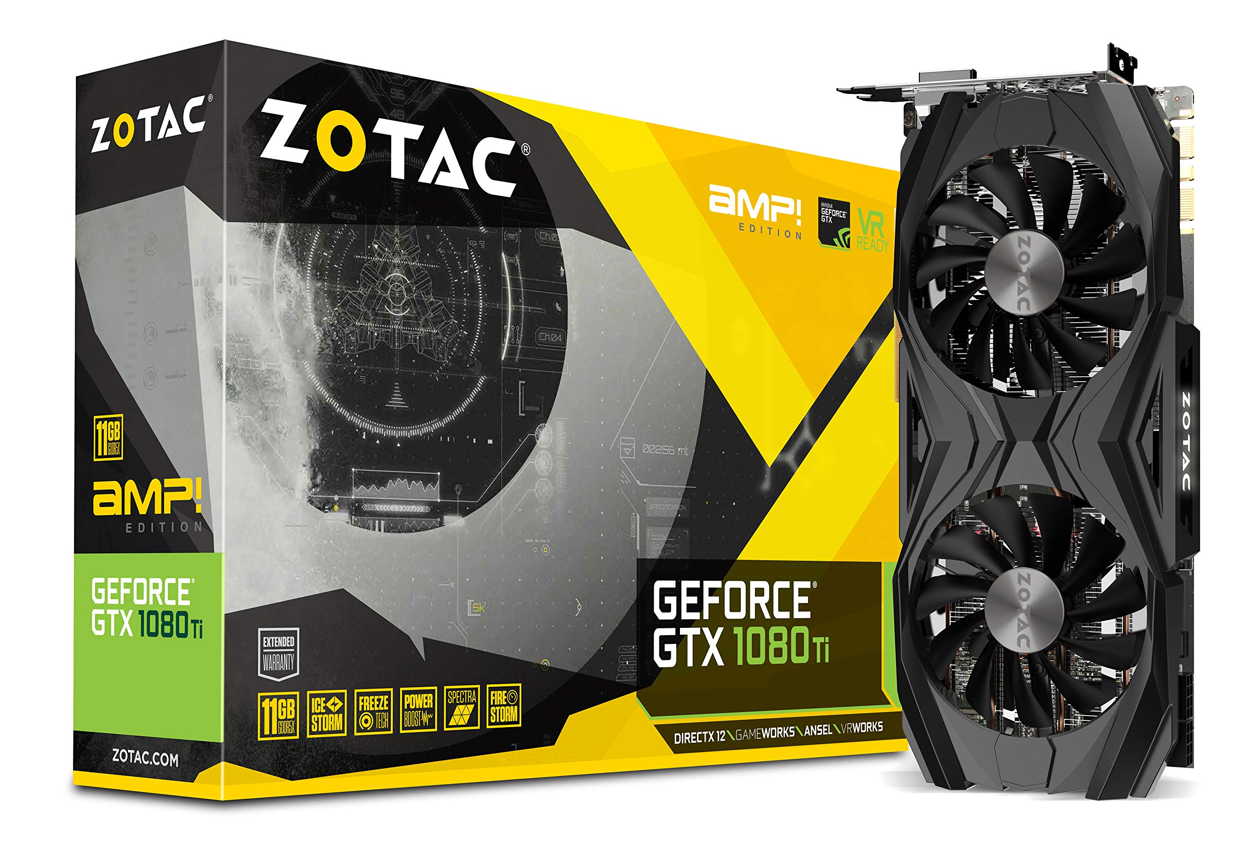 Amazon | ZOTAC GeForce GTX 1080 Ti AMP Edition 11GB GDDR5X 352