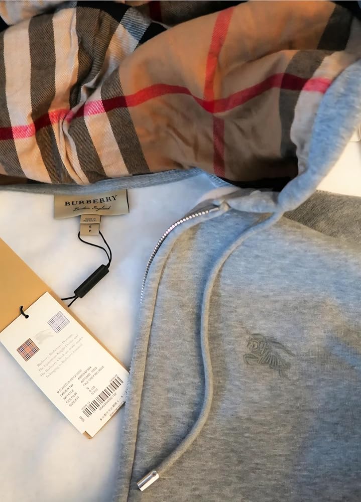 Amazon.com: BURBERRY Clarendon Nova Check Zip Hoodie : Clothing