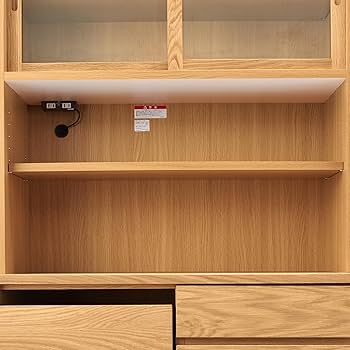 Amazon｜無印良品 木製カップボード 幅88×奥行44×高さ175.5cm オーク材