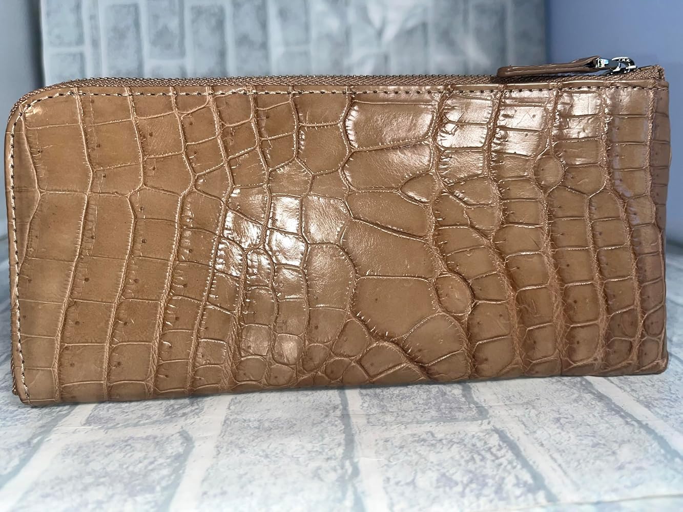 Amazon | [GUODI] 長財布 L字ファスナー 型 クロコダイル 本革 マット