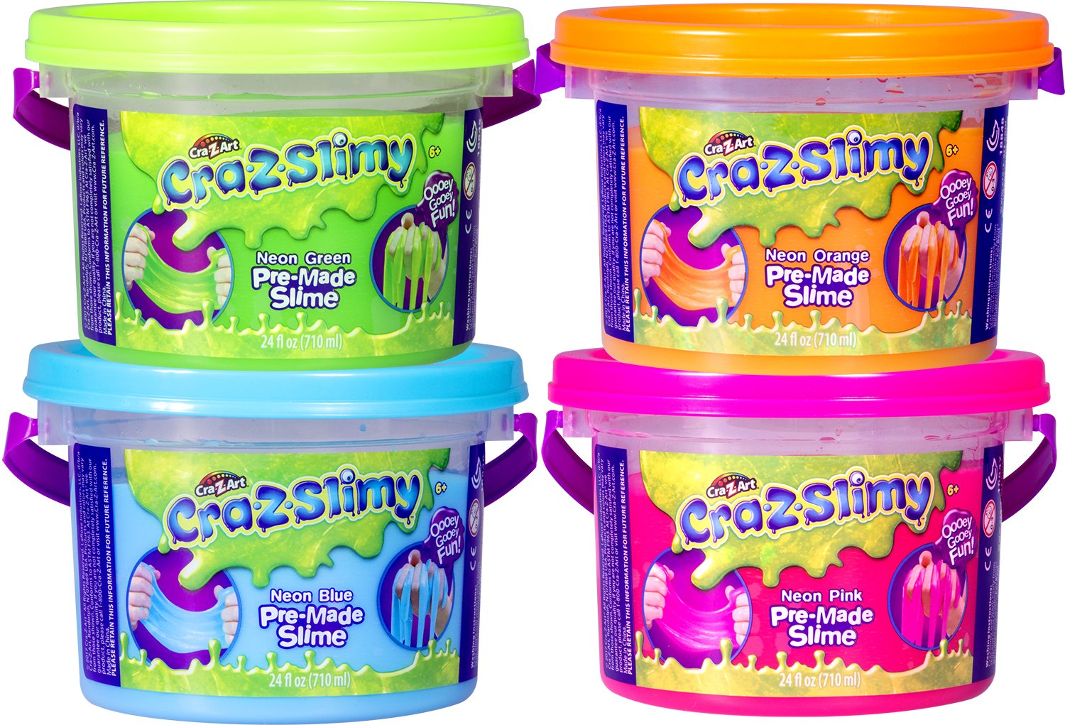 Amazon.com: CRA-Z-Slimy Creations Premade Slime 24oz Tub