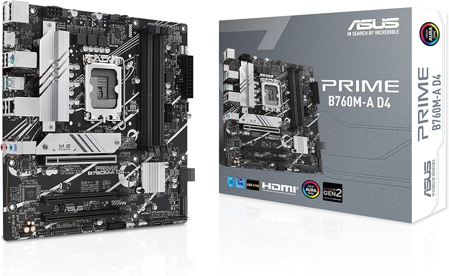 ASUS Prime B760M-A D4 Intel® B760 (LGA 1700)(13th and 12th Gen