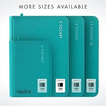 Amazon.com: Vault X 9 Pocket Trading Card Zip Binder, 360 Cards