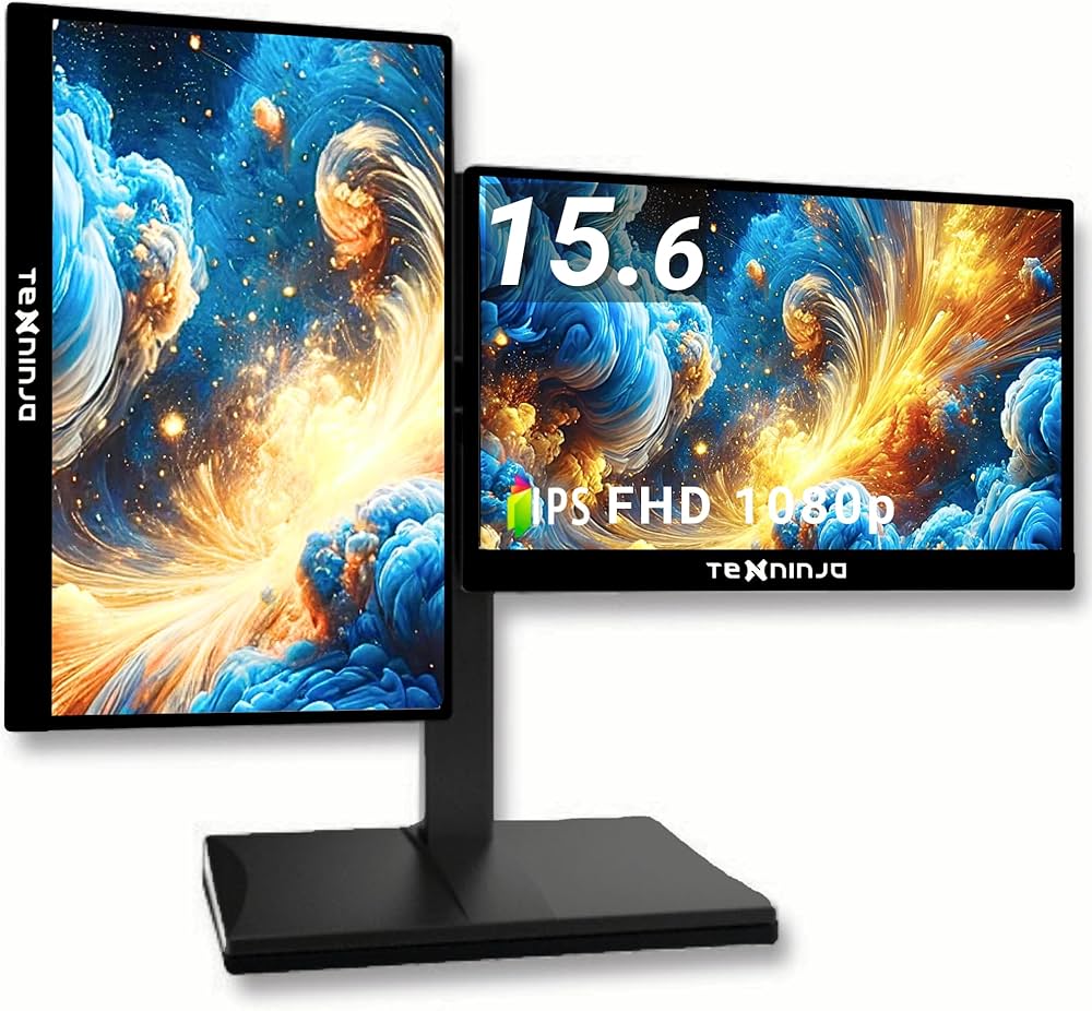 Amazon.co.jp: TEXNINJA PCモニター デュアルモニター 15.6型 USB Type