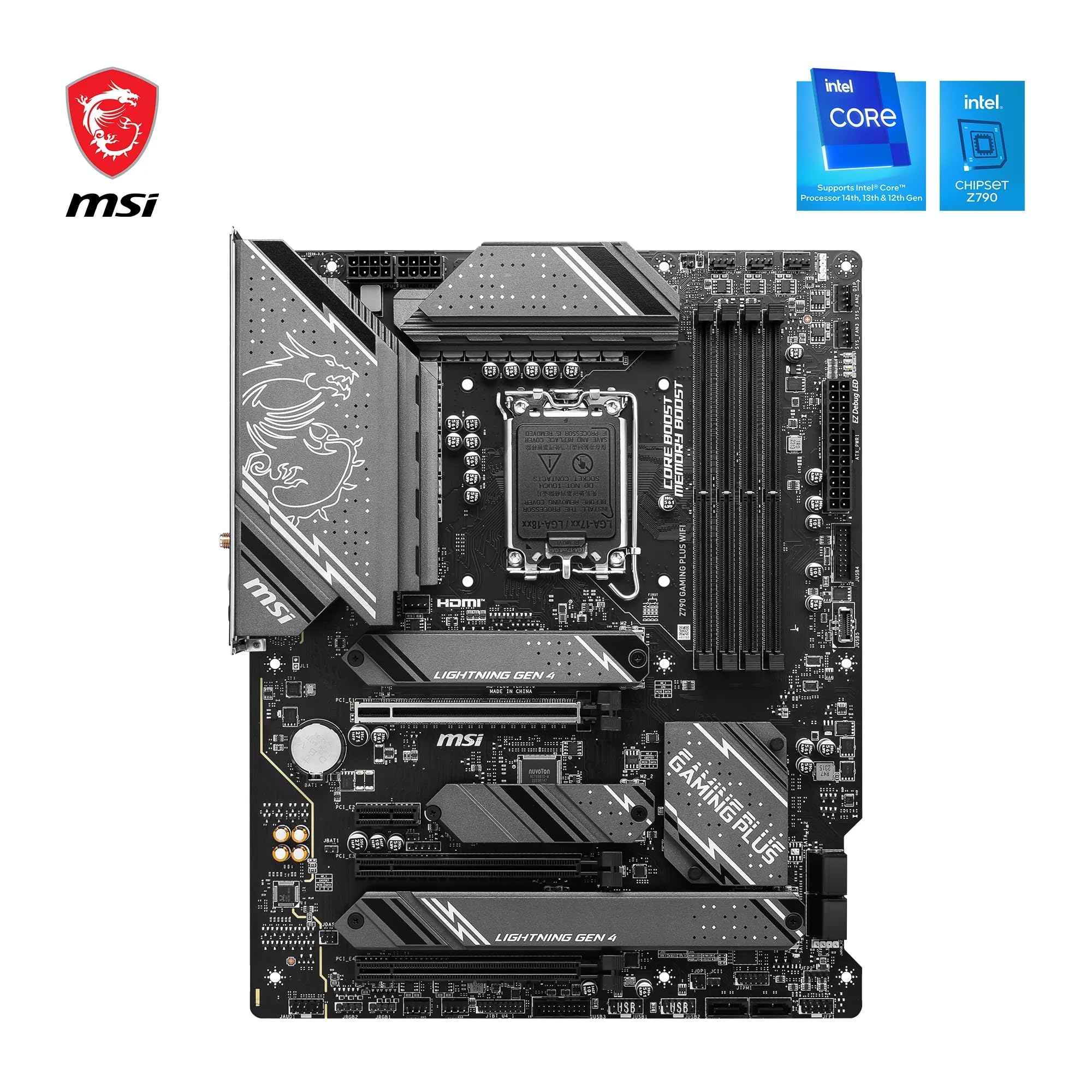 MSI PRO Z790 Gaming Plus WiFi, Intel ATX LGA 1700, Supports 12th