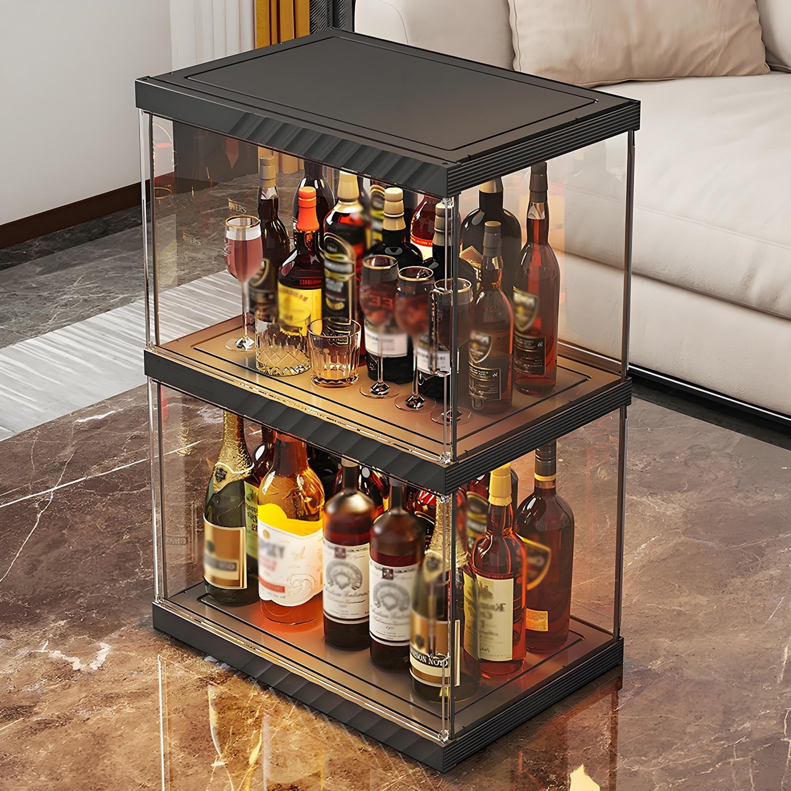 Amazon｜CTREVL ウイスキー 棚 おしゃれ 酒棚 ディスプレイ ウイスキー