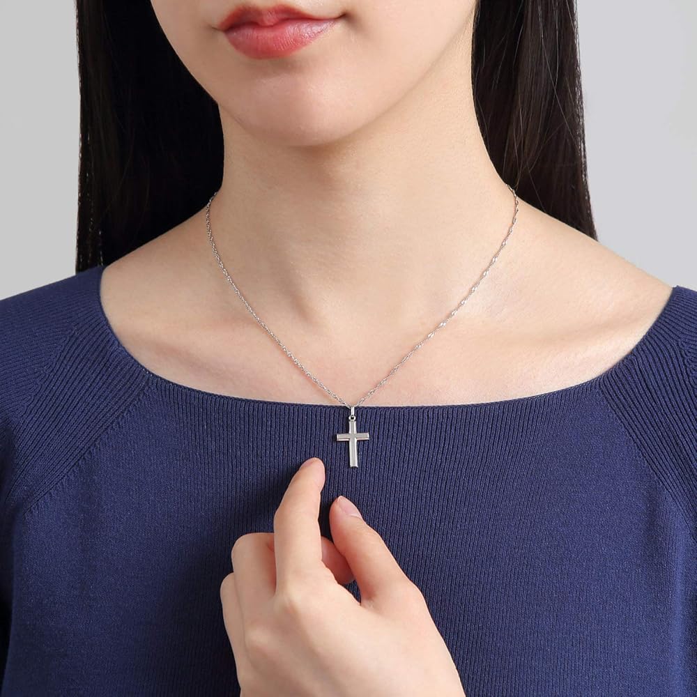 Amazon | [スペランツァ] Pt850 プラチナ リトル クロスペンダント