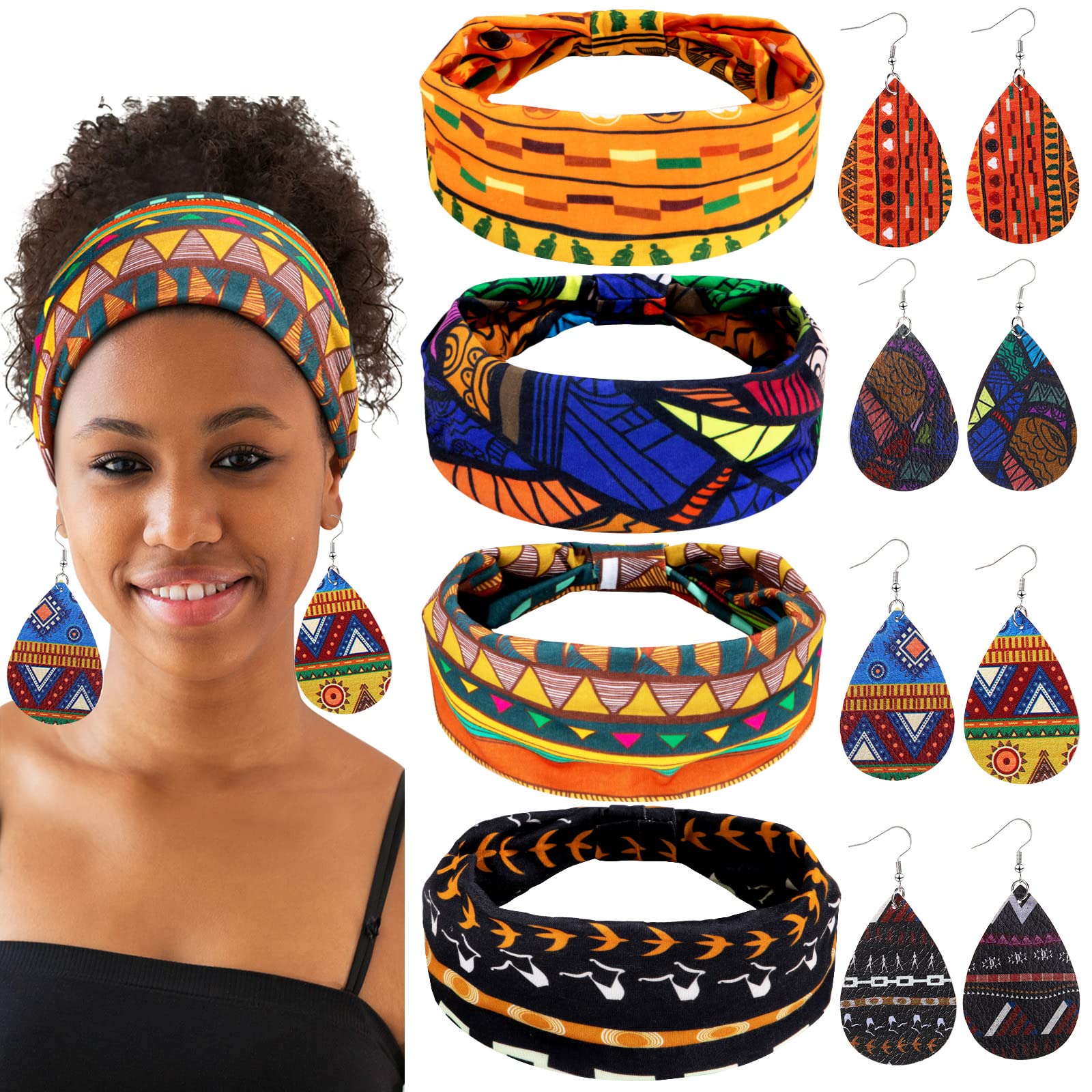 Amazon.com : WILLBOND African Boho Print Headband, Head Wrap, Faux