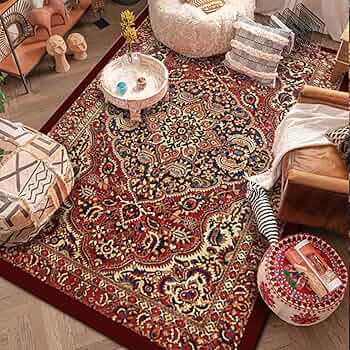 Amazon｜レトロ カーペット 北欧デザイン ペルシャ柄 ラグ 60*90cm