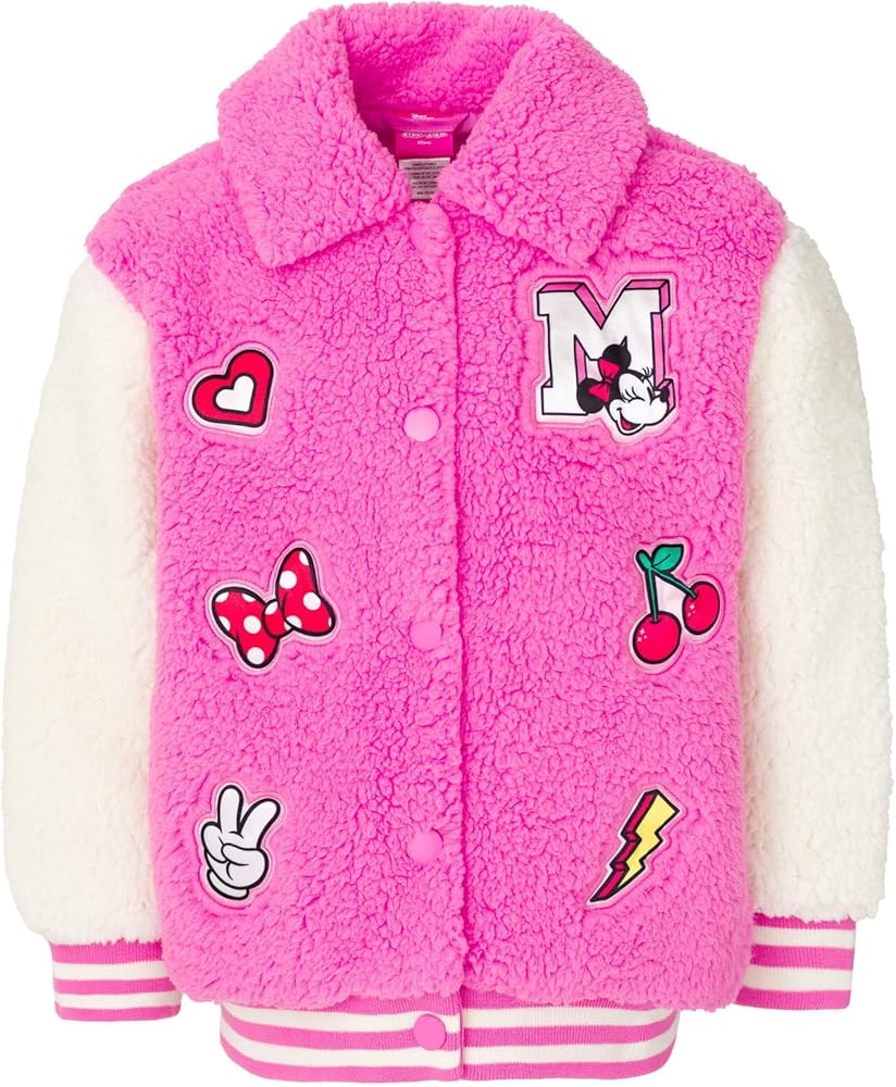 Amazon.com: Disney Minnie Mouse Toddler Girls Varsity Faux Fur