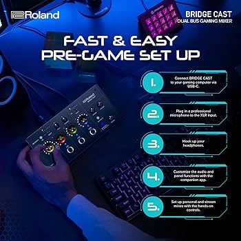Amazon.co.jp: Roland BRIDGE CAST デュアルバスゲーミングミキサー