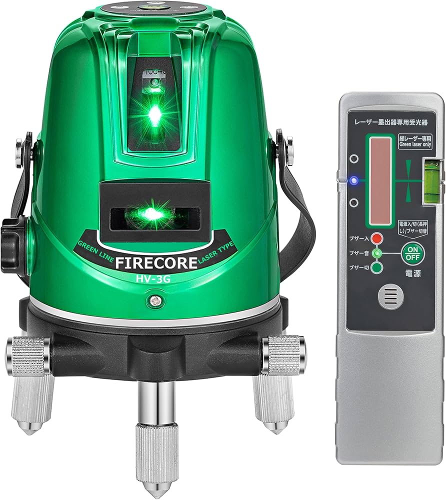 Amazon | Firecore レーザー墨出し器 3ライン グリーンレーザー HV-3G