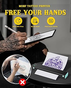 Amazon.co.jp: Itari M08F tattoo printer タトゥー用紙10枚付属