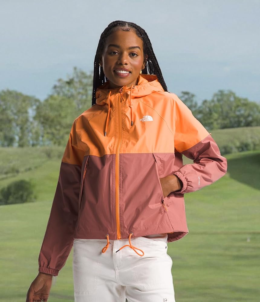THE NORTH FACE Women's Antora Rain Hoodie, Peach Granite/Light