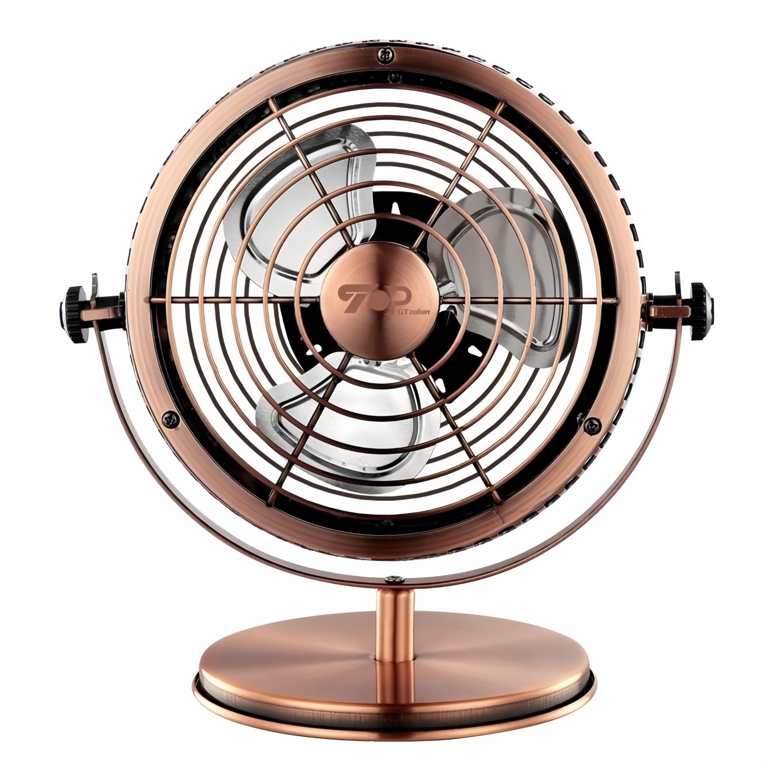 Amazon.co.jp: TopGTzolun レトロ扇風機 ファン 卓上扇風機 USBプラグ
