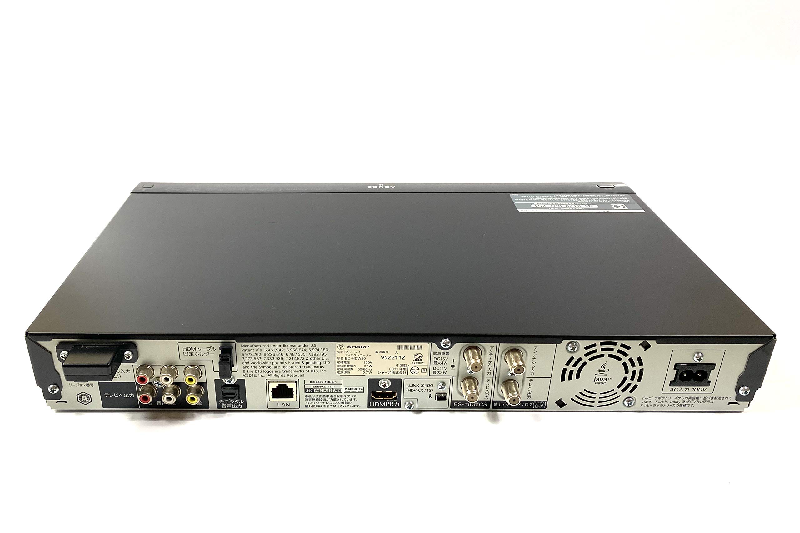 ♬タイムセール中 SHARP BD-W580 【容量アップHDD:1TB】♬ SHARP BD