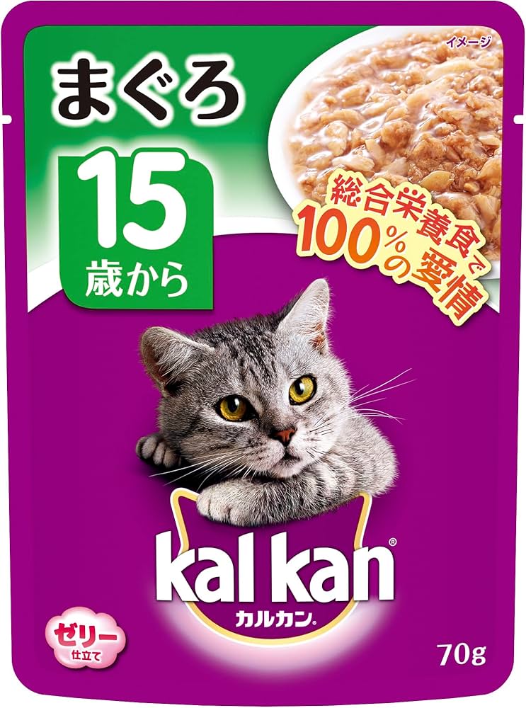 Amazon | カルカン パウチ 15歳から まぐろ キャットフード 高齢猫用