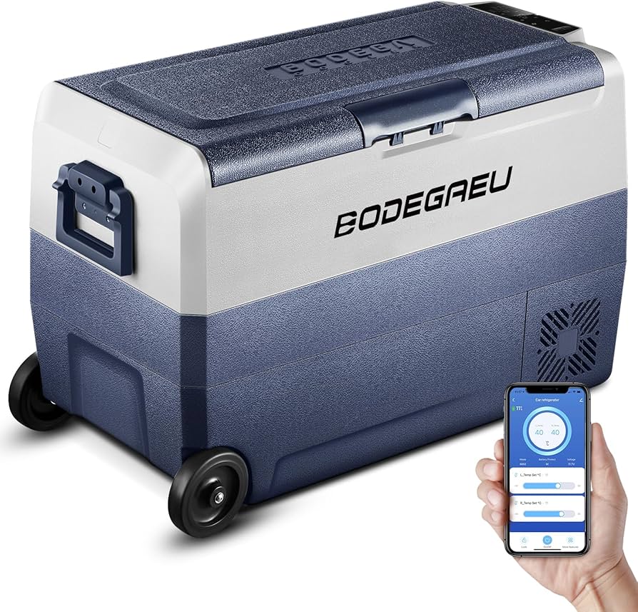 Amazon.co.jp: BODEGA 車載冷蔵庫 50L -20℃~20℃ 急速冷凍 ポータブル