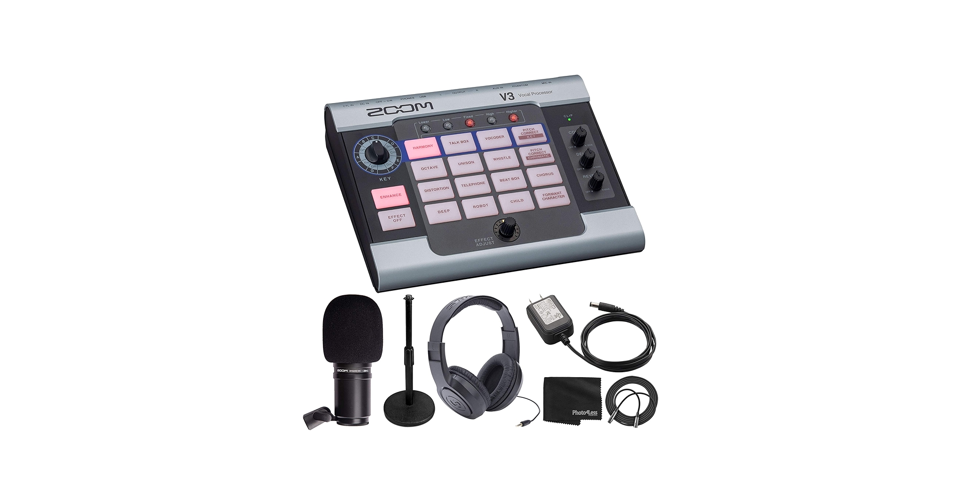 Amazon.co.jp: Zoom V3 ボーカルエフェクトプロセッサー + Zoom ZDM-1