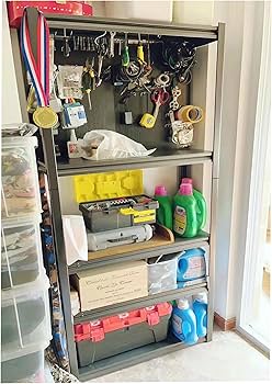 Amazon｜5段ユーティリティシェルフ 金属製収納棚 ガレージ棚ユニット