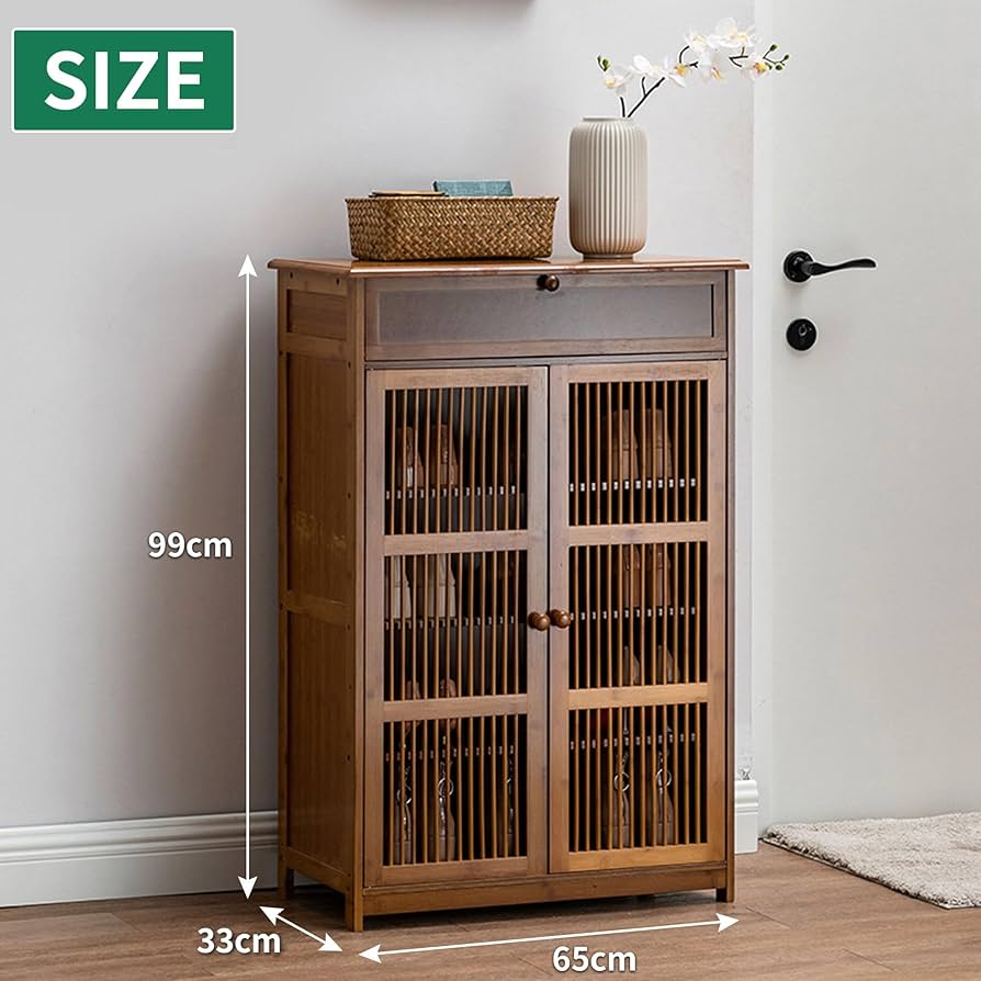 Amazon｜Yumcute シューズボックス下駄箱 幅65cm ルーバーシューズ