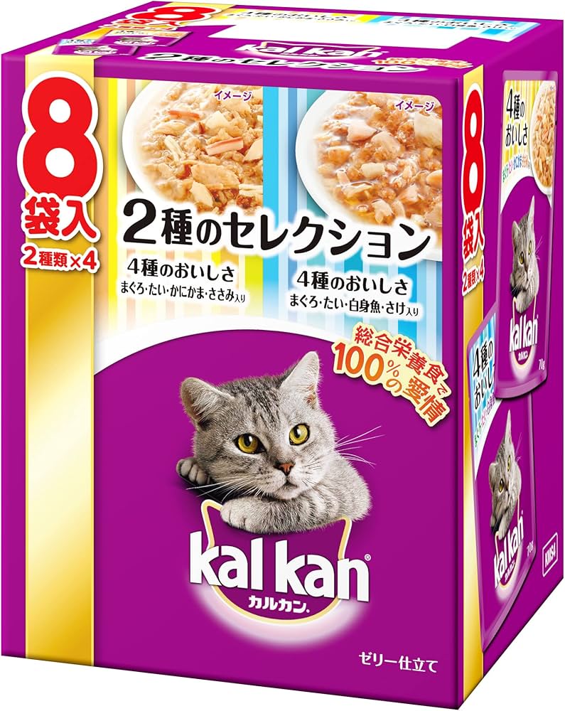 Amazon.co.jp: カルカン パウチ 1歳から 70g×8袋 4種のおいしさ まぐろ
